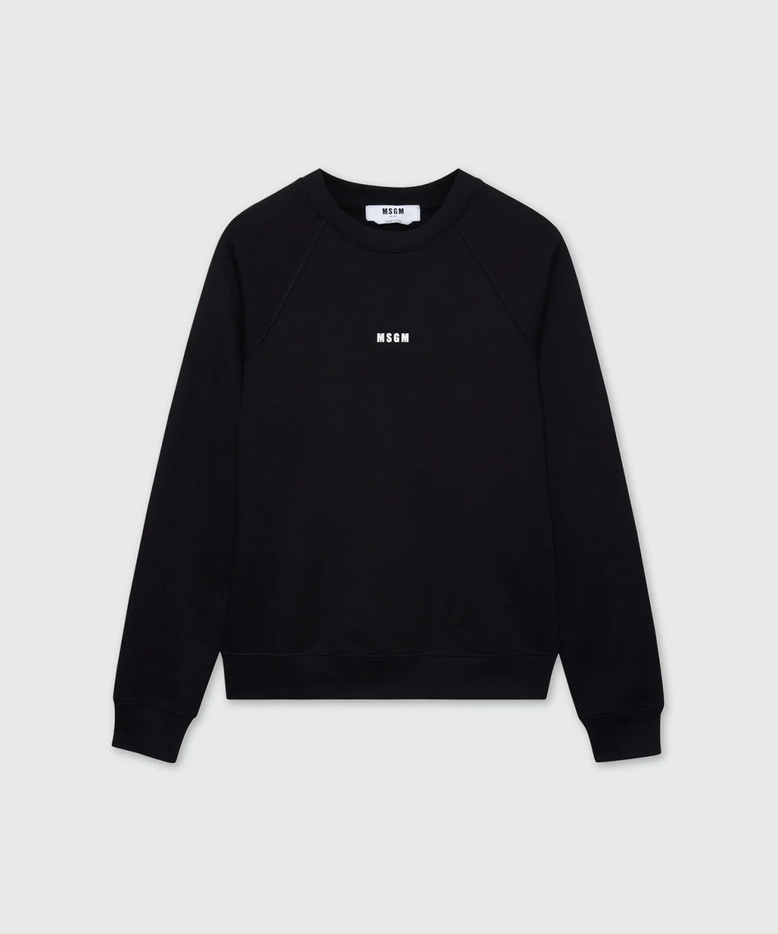Black jersey sweatshirt with micro logo - 1