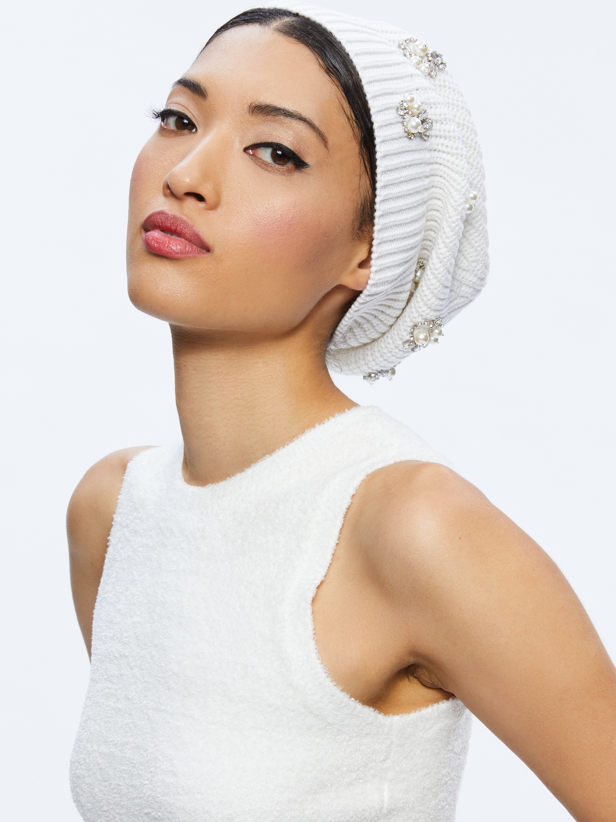 CHIRA SLOUCHY EMBELLISHED HAT - 1