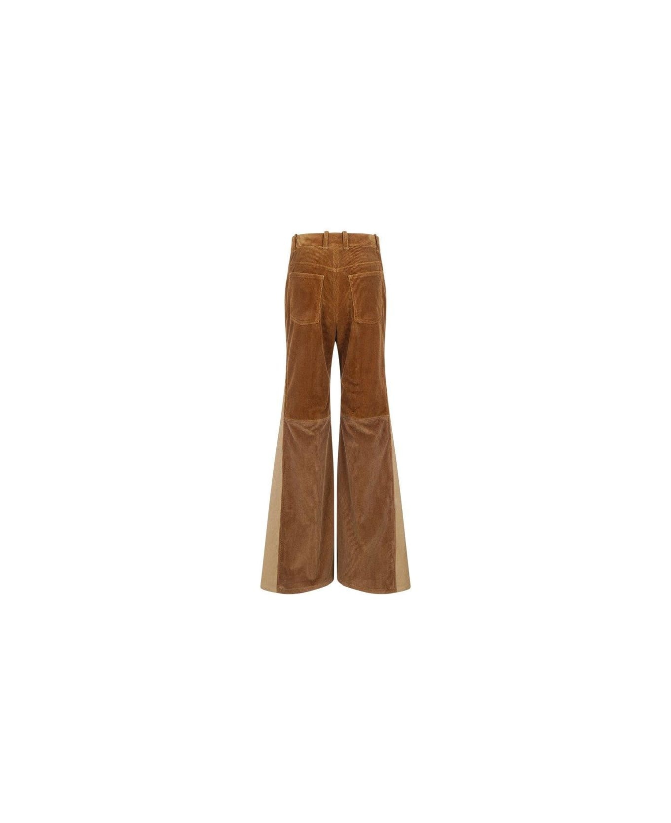 Patchwork Flared Trousers - 2