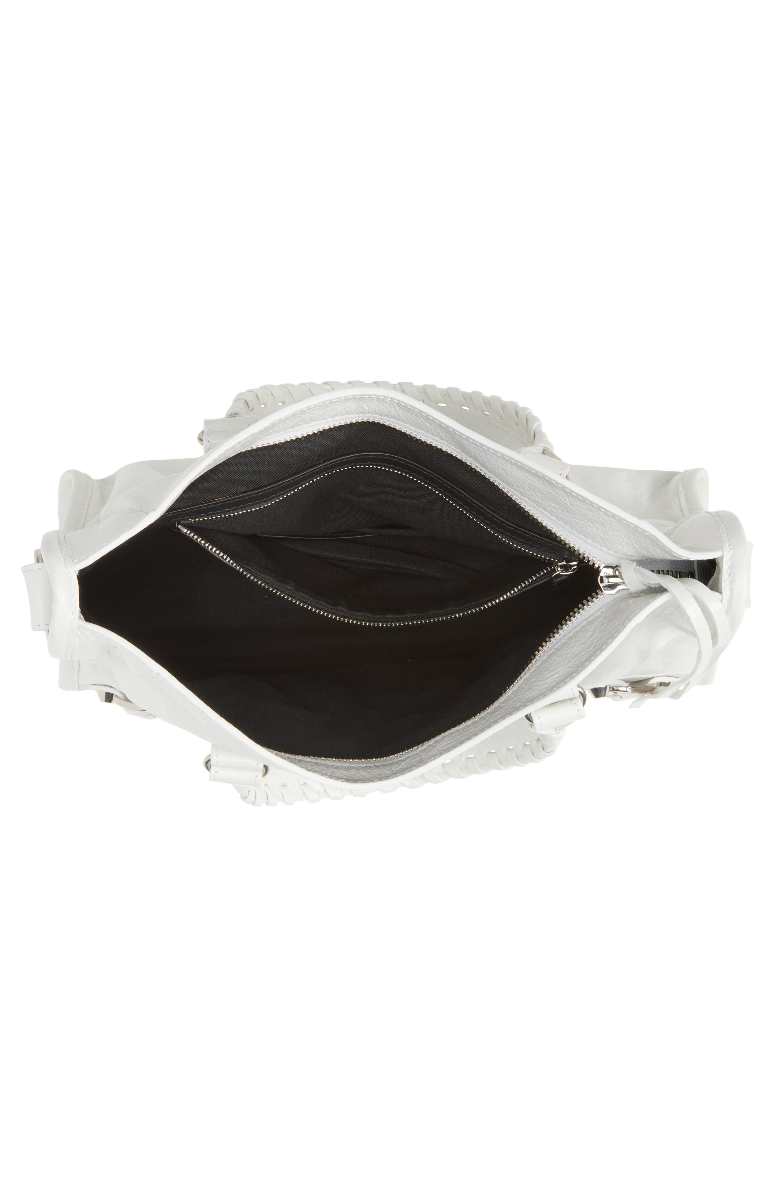 Balenciaga Small Le City Crinkle Leather Top Handle Bag in Optic White at Nordstrom - 5