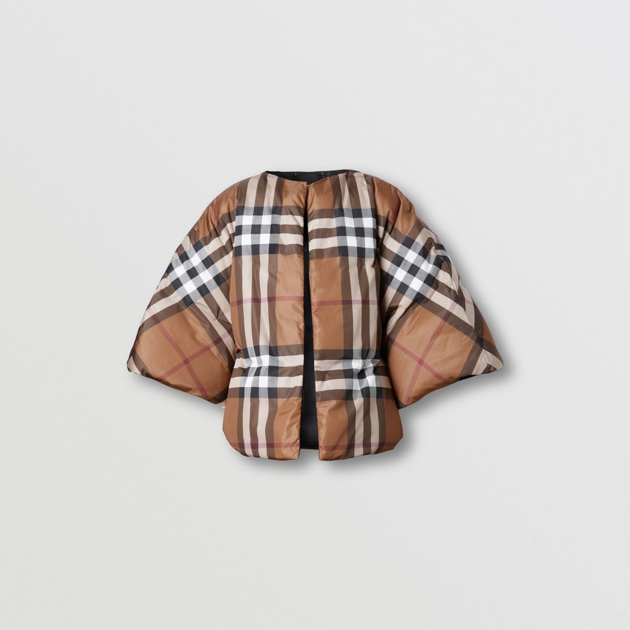 Check Print Nylon Cape - 1