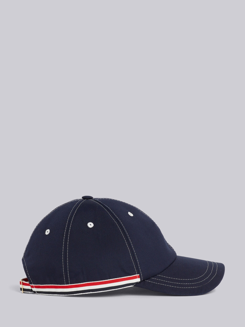 Navy Typewriter Cloth Contrast Stitch 6-Panel Baseball Cap 3