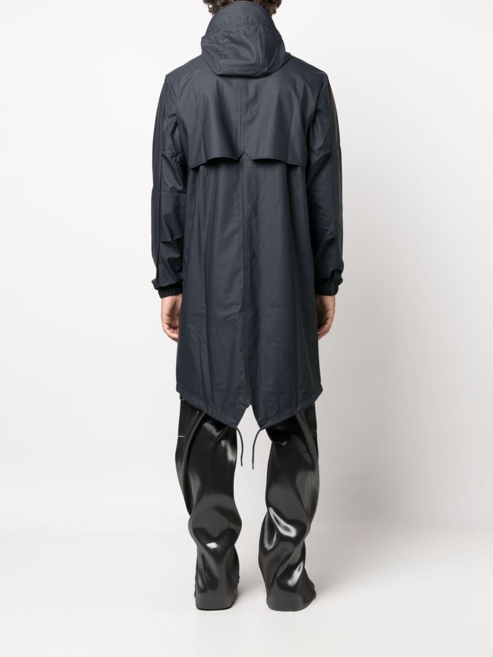 zip-up hooded raincoat - 4