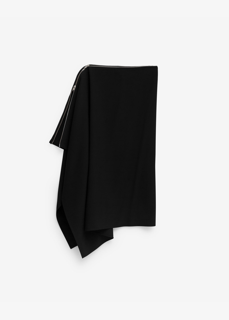 Bevza Black Square Skirt - Black 6
