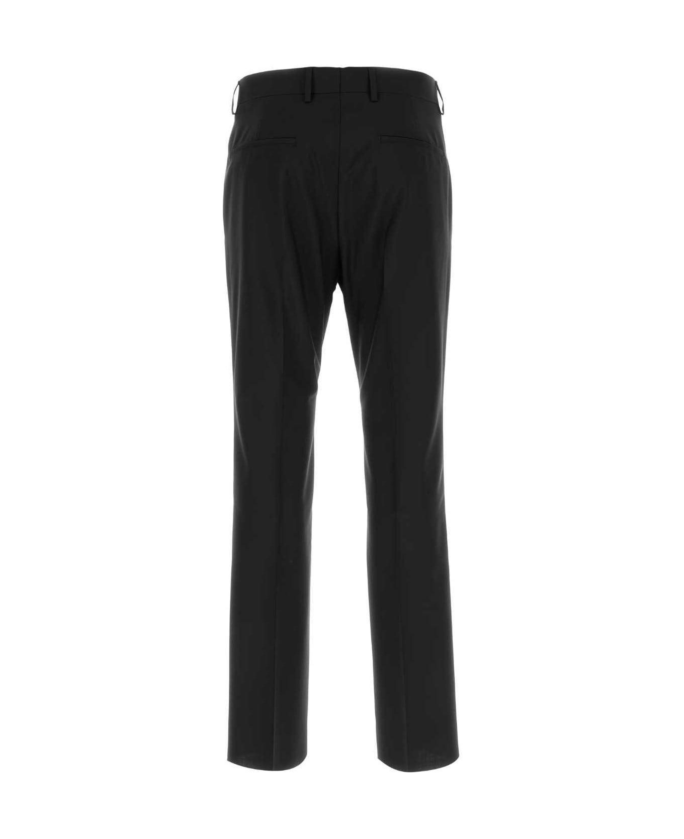 Black Wool Blend Pant - 2