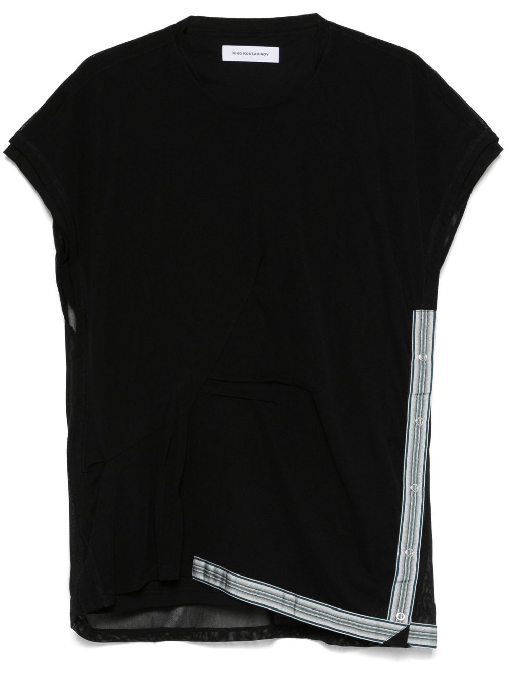 Kiko Kostadinov Remus Top in White/Grey/Green | notreshop