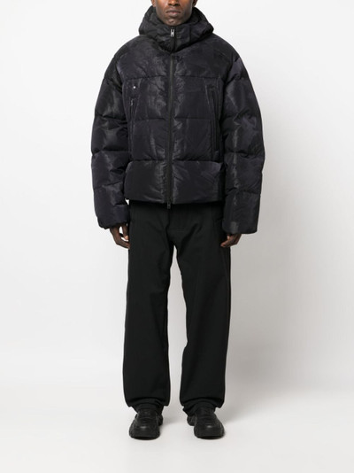 Y-3 graphic-print hooded puffer jacket outlook