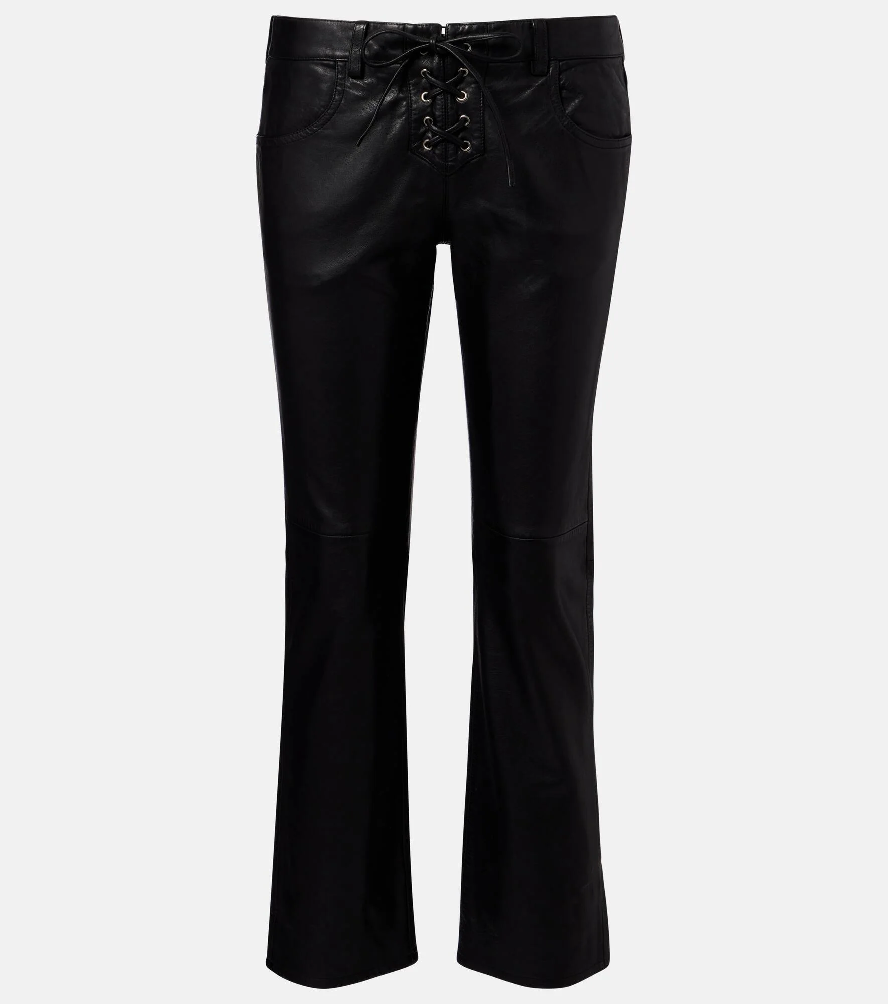 Vanel leather straight pants - 1