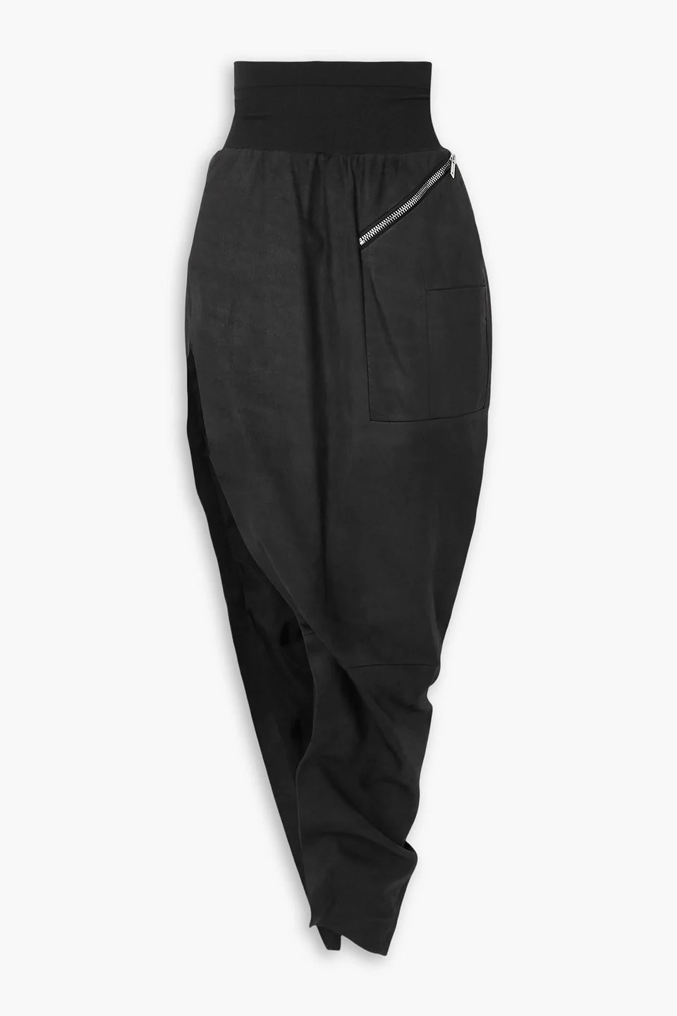 Asymmetric leather maxi skirt - 1