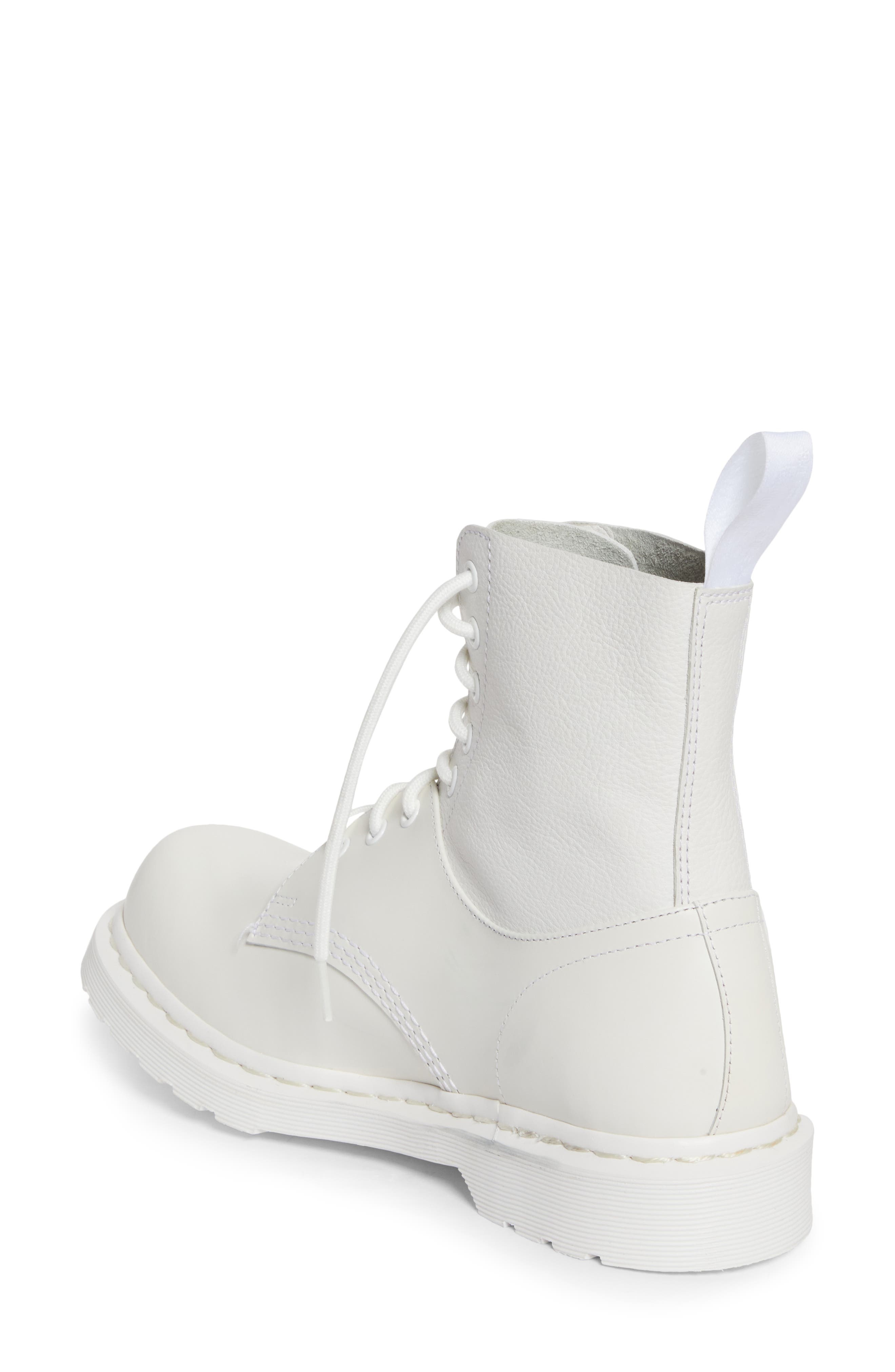 MM6 Maison Margiela x Dr. Martens 1460 Lace-Up Boot in Vintage Smooth/White Virginia at Nordstrom - 2
