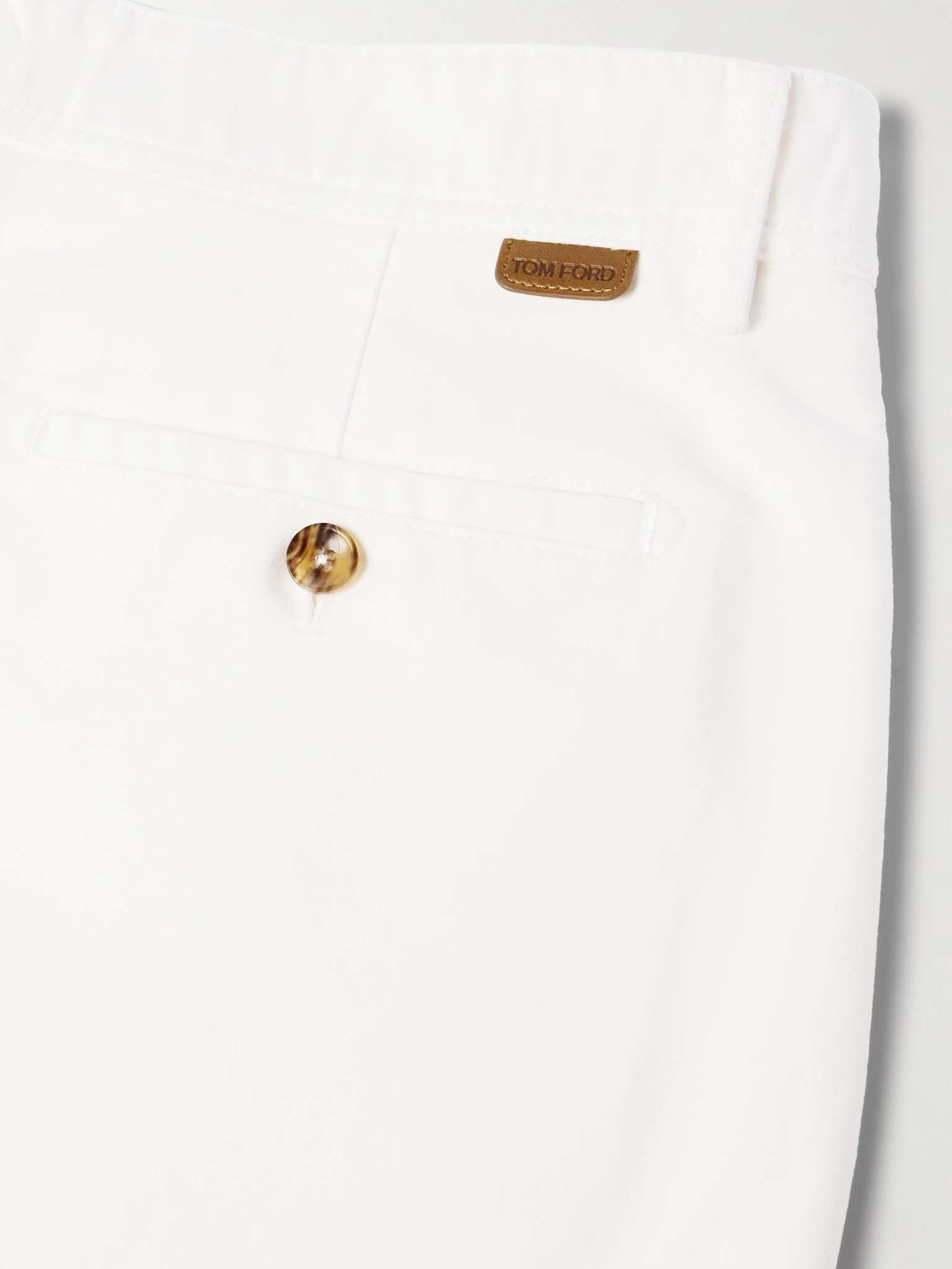 Slim-Fit Straight-Leg Brushed Cotton-Twill Shorts - 4