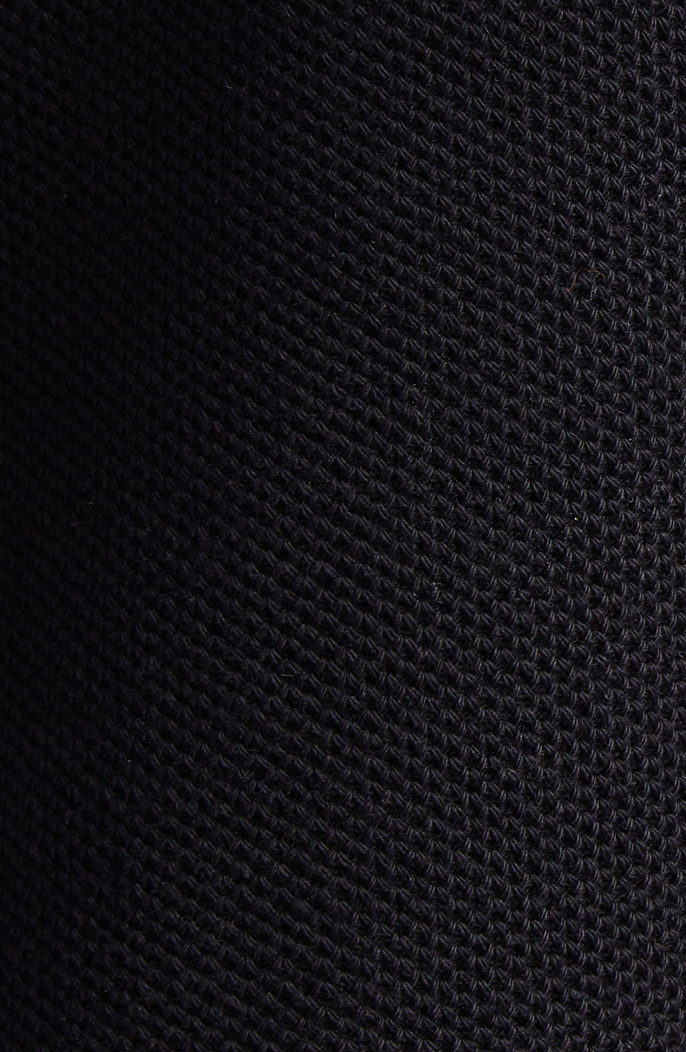 Alexander Wang Deconstructed Crop Piqué Polo in Black Overdyed Stripe at Nordstrom - 7