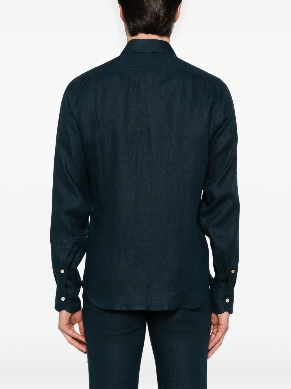 KITON - Kiton Men Navy Blue Shirt - 4