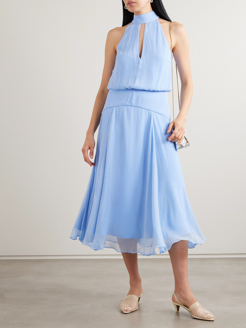 STAUD Camryn Cutout Crepon Midi Dress outlook