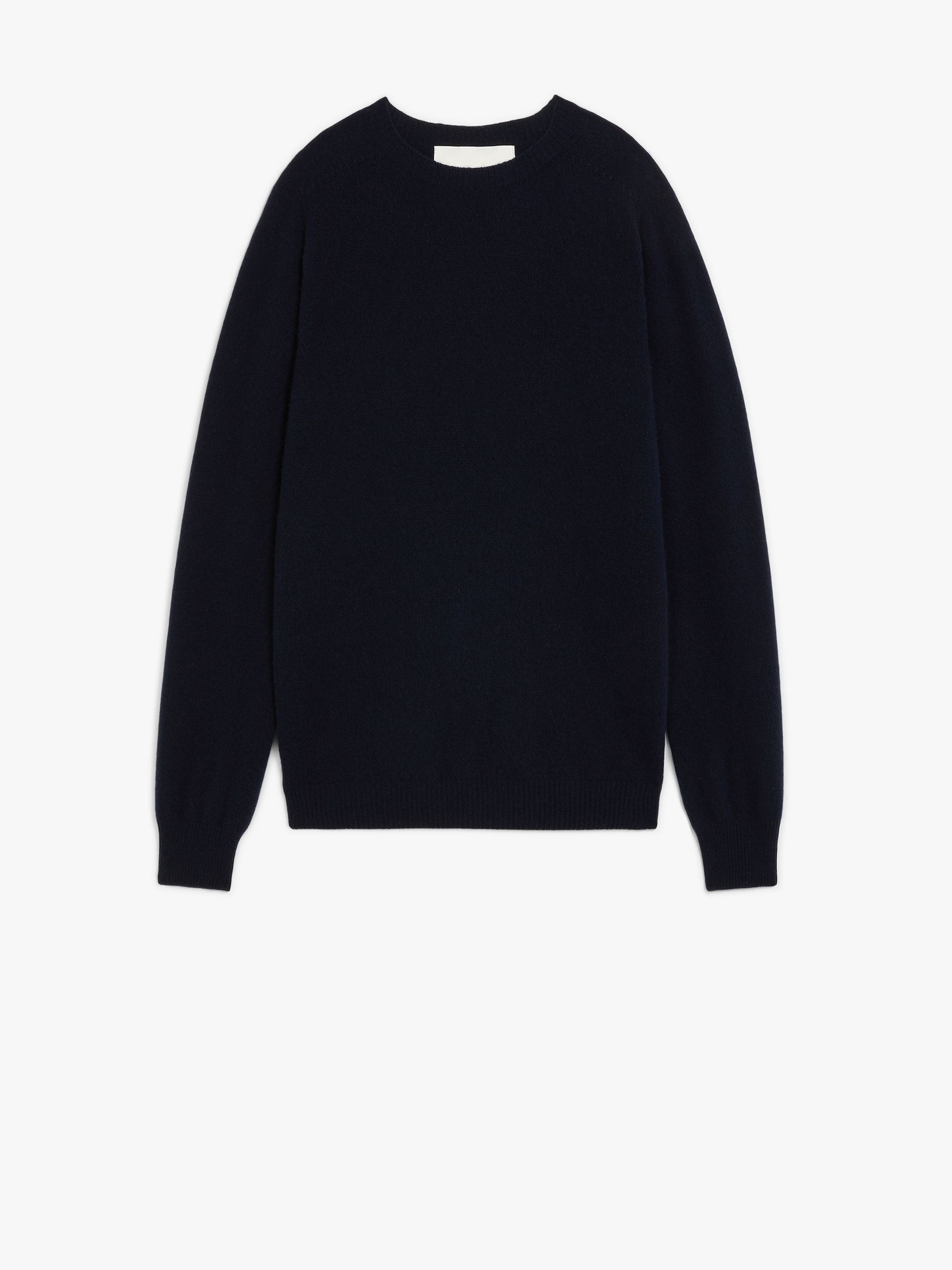 WOOLF NAVY WOOL & CASHMERE CREW NECK SWEATER - 1