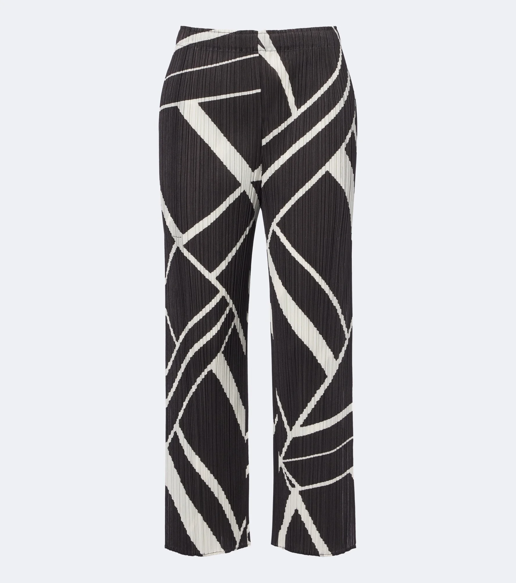 Fold Line pleated printed wide-leg pants - 1