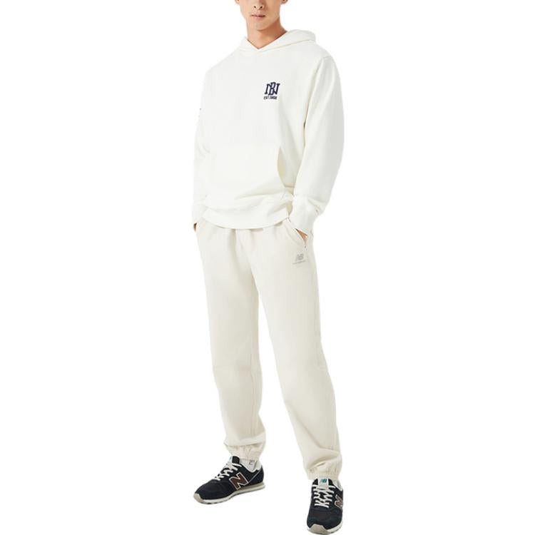 New Balance Logo Print Sweatshirt Hoodie 'White' AMT23336-CIC - 3