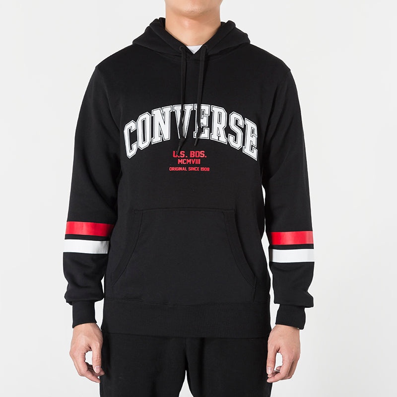 Converse Collegiate Text Pullover Hoodie 'Black' 10017352-A01 - 3