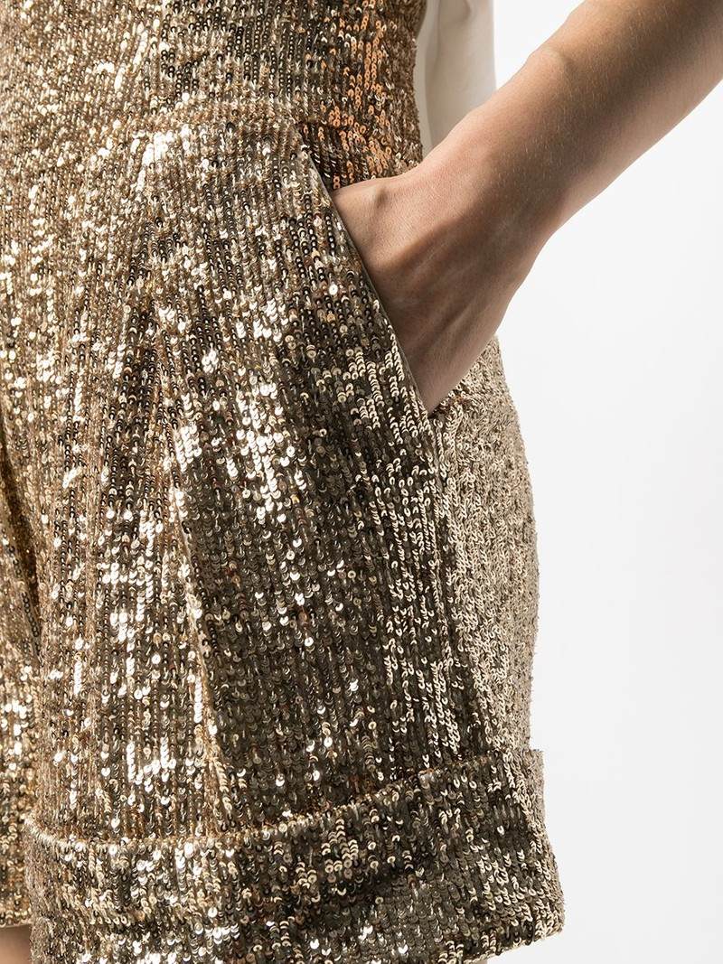 high-waisted sequinned 반바지 5