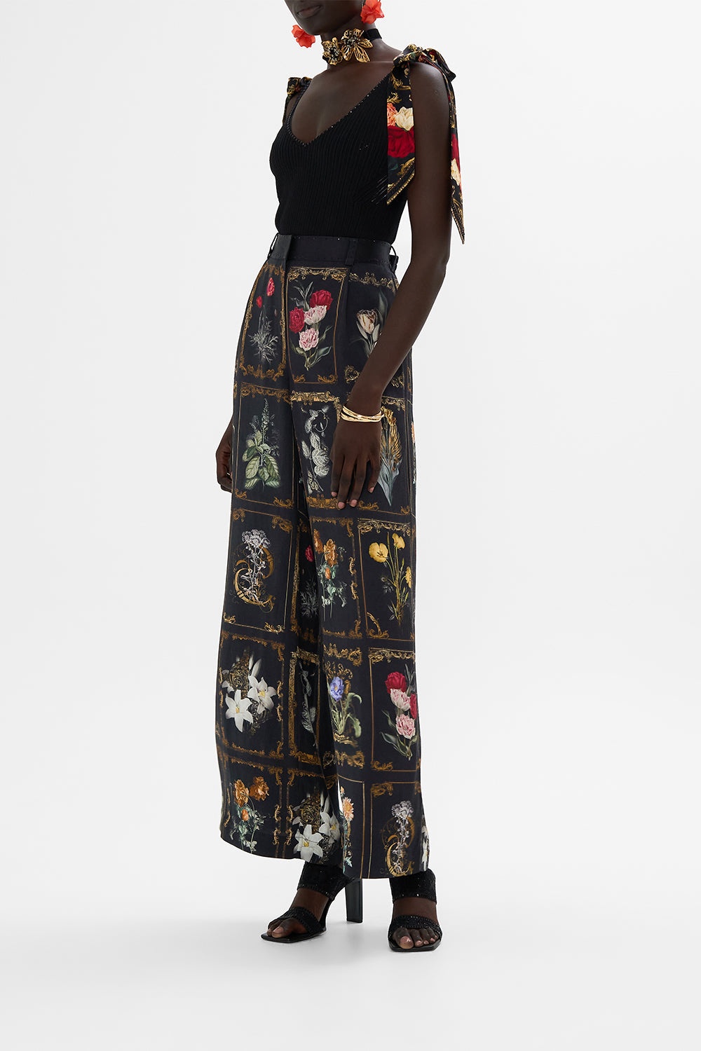 WIDE LEG WAISTED PANT - 4