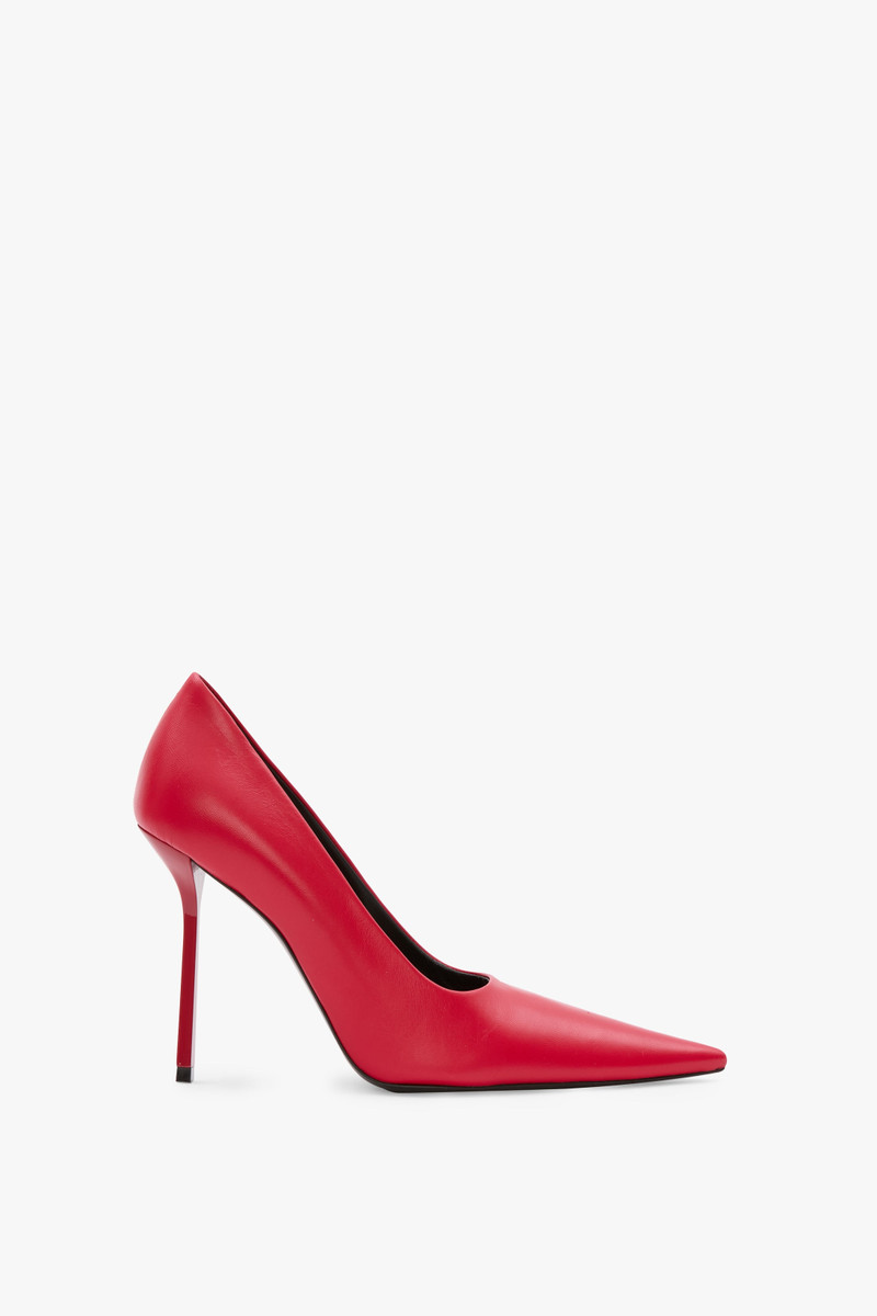 Victoria Stiletto Pump 100 In Red Leather 1