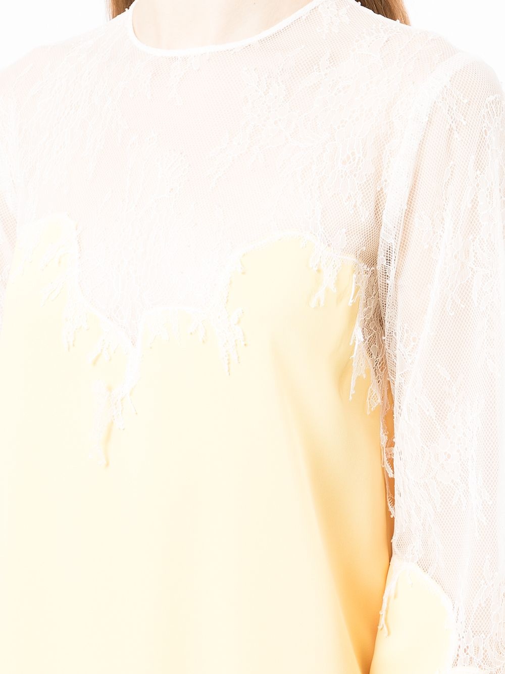 panelled sheer dress - 5