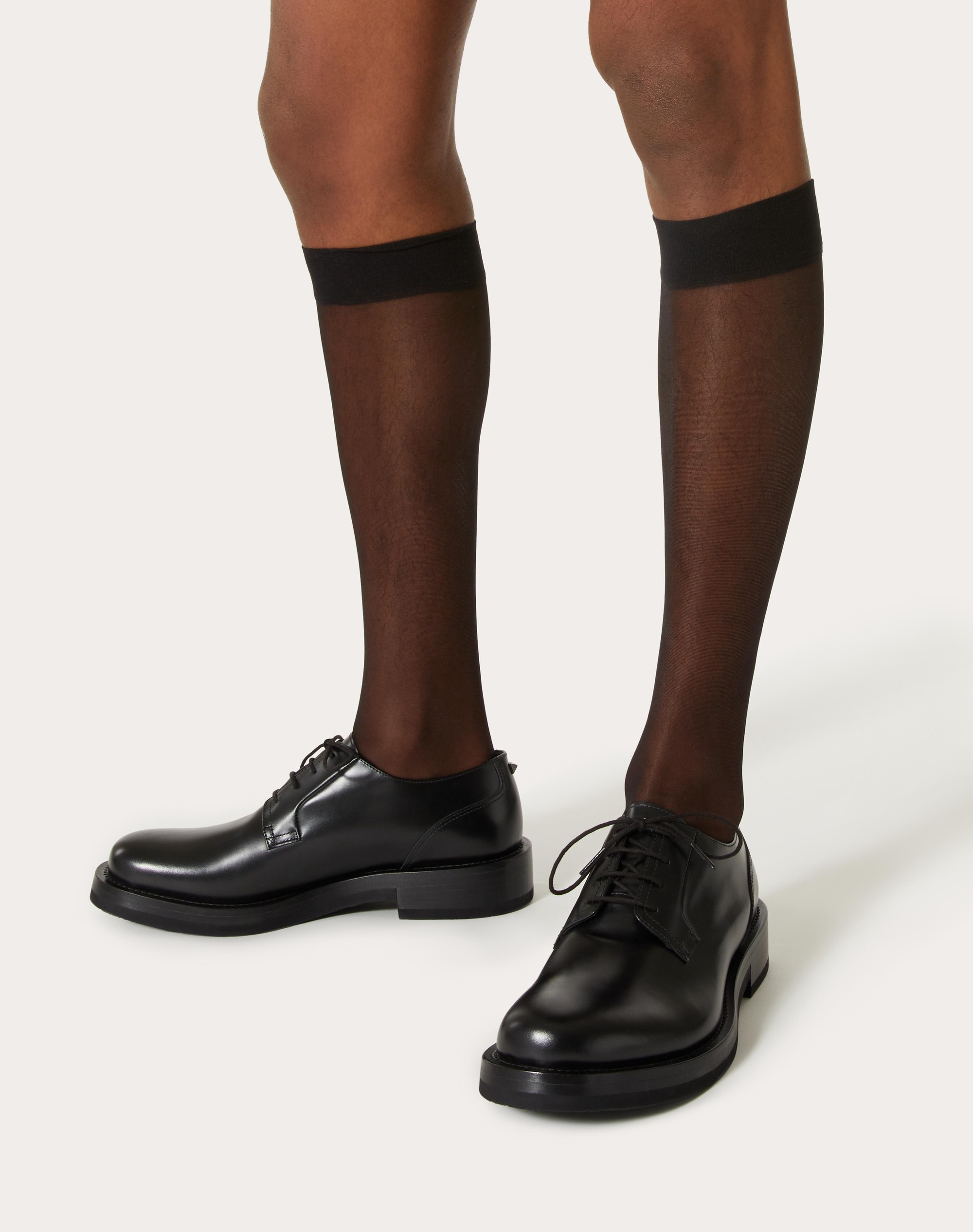 ROCKSTUD ESSENTIAL CALF LEATHER DERBY - 6
