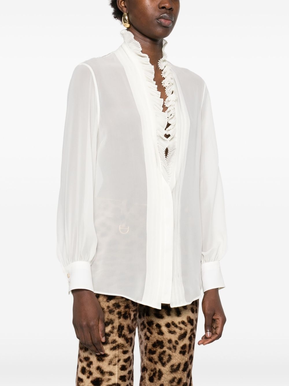 ruffle-detailed blouse - 3