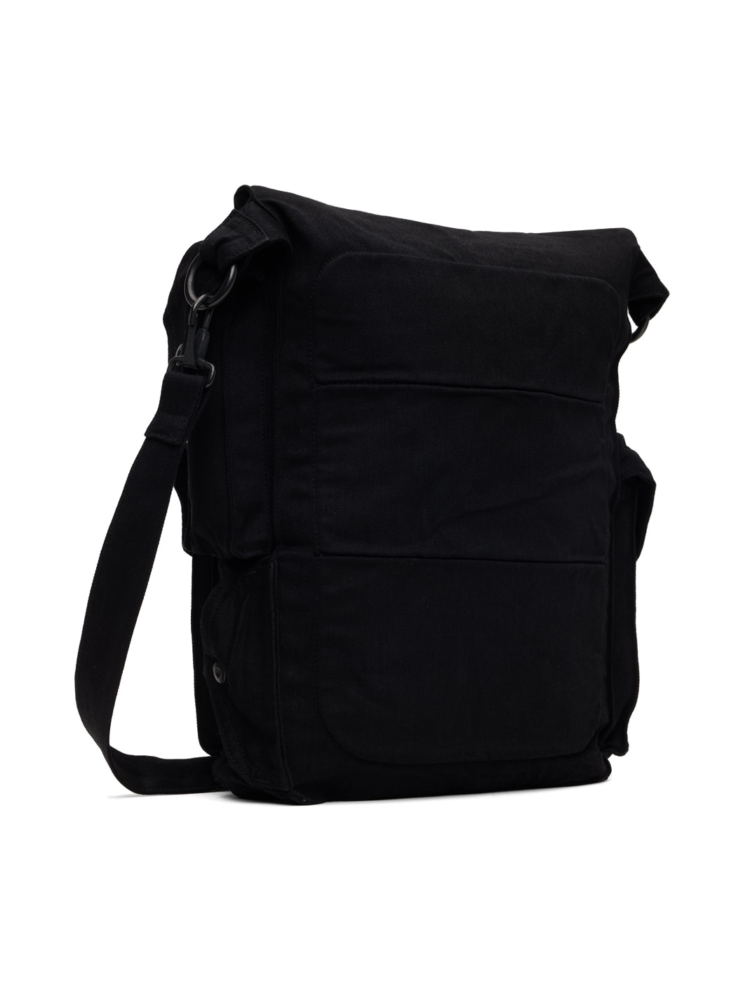 Black Cargo Messenger Bag - 3