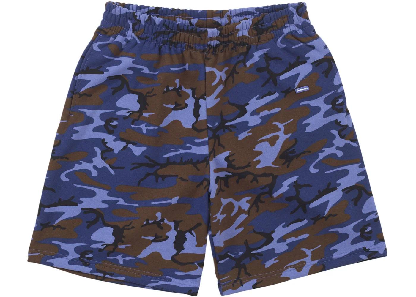 Supreme Small Box Sweatshort (SS25) Blue Camo - 1