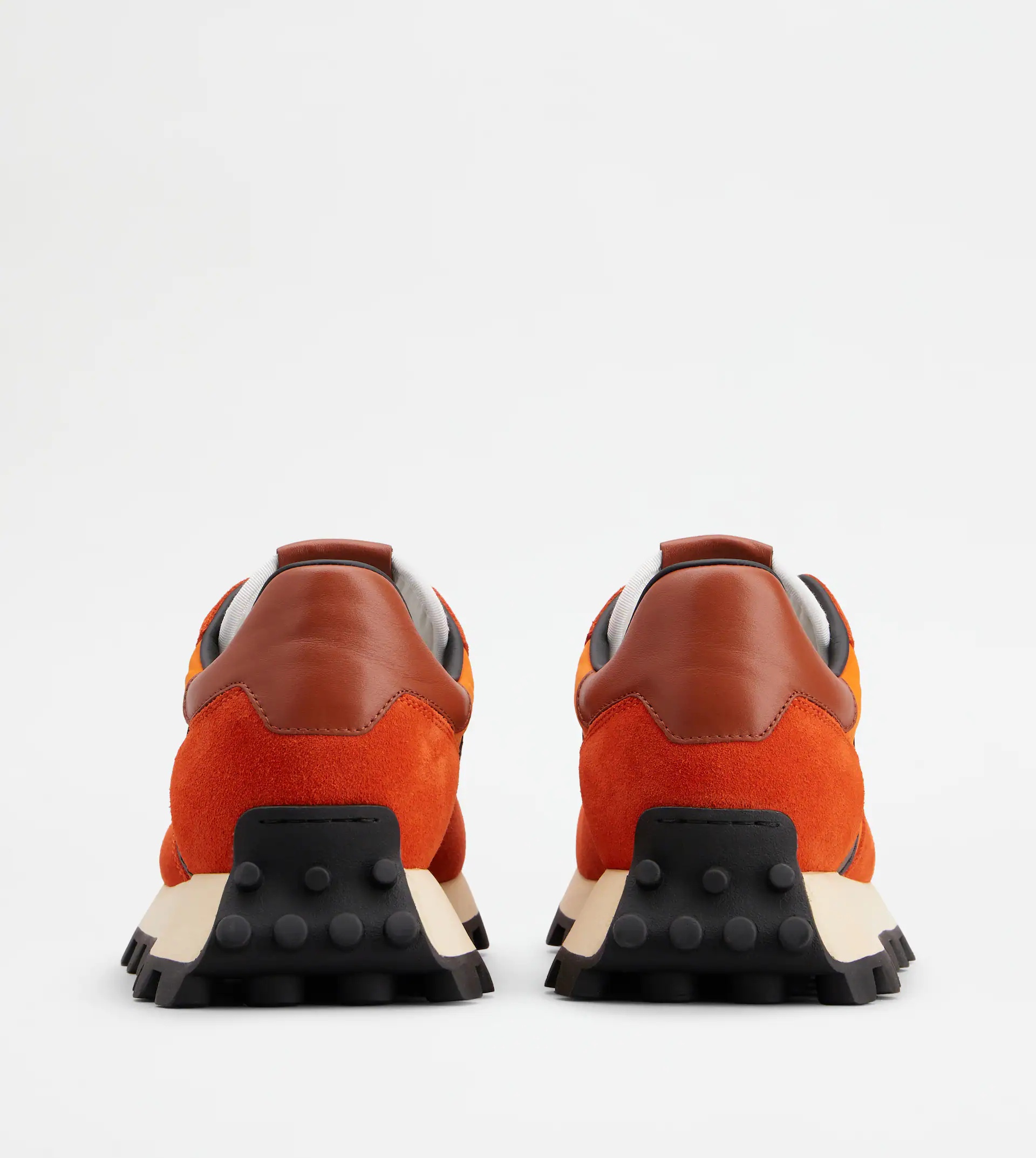 SNEAKERS TOD'S 1T IN SUEDE AND FABRIC - ORANGE, BLACK, BROWN - 3