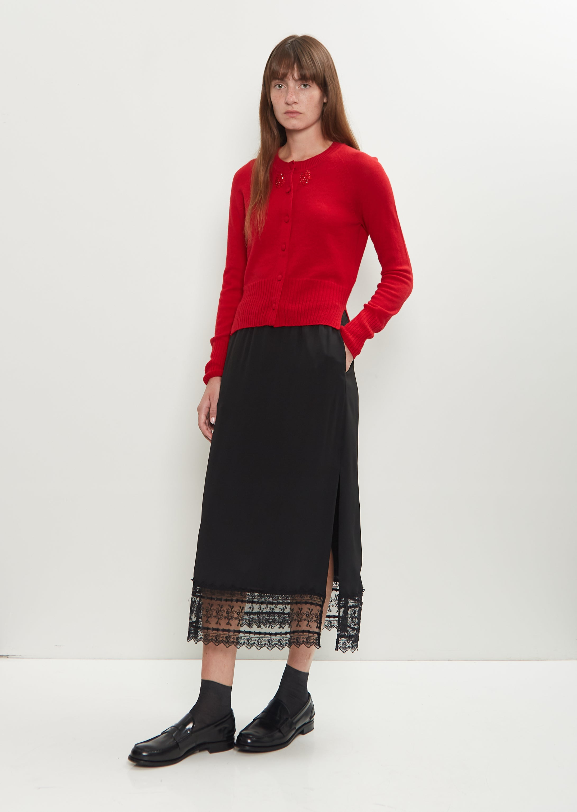 Embellished Cashmere Relaxed Cardigan - 4