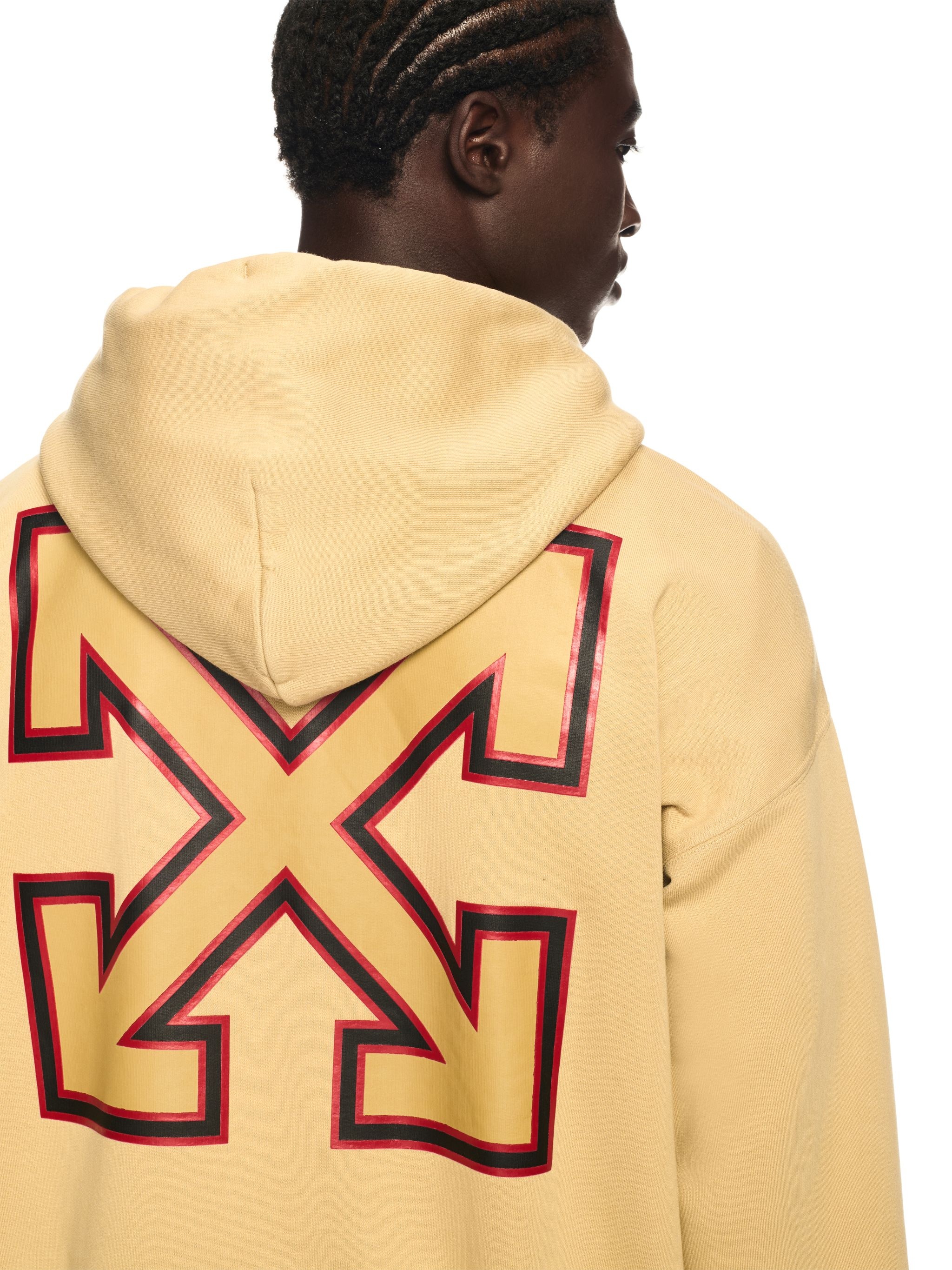 Off white yellow arrow hoodie best sale