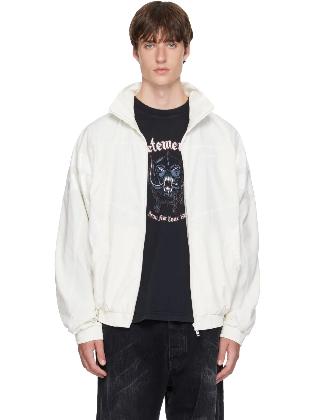 White Tape Tracksuit Jacket - 1