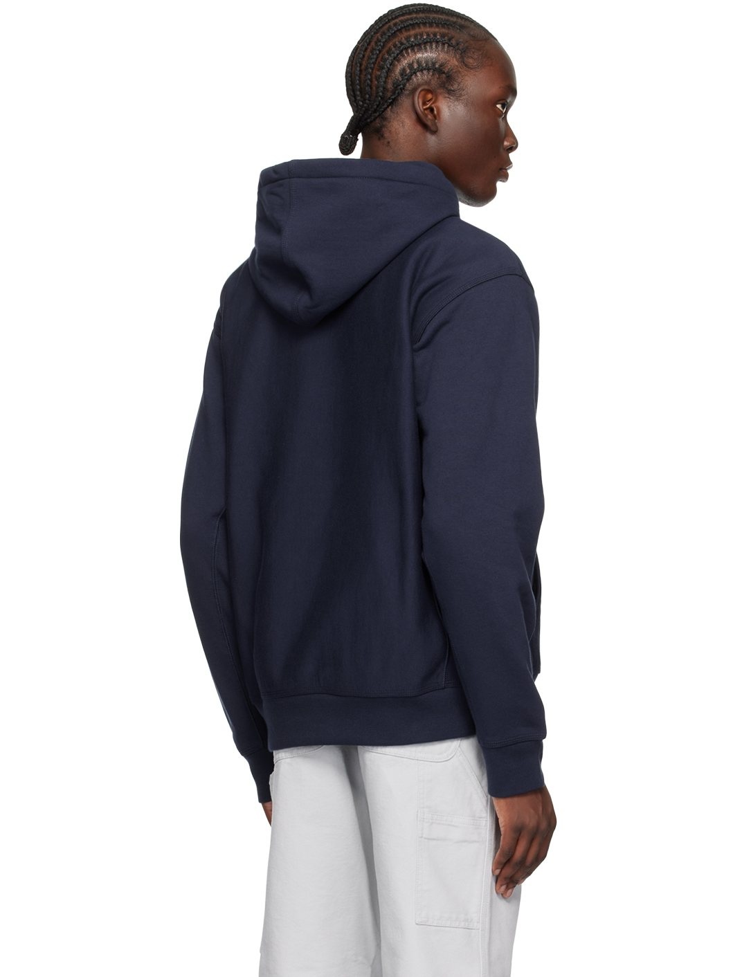 Navy American Script Hoodie - 3