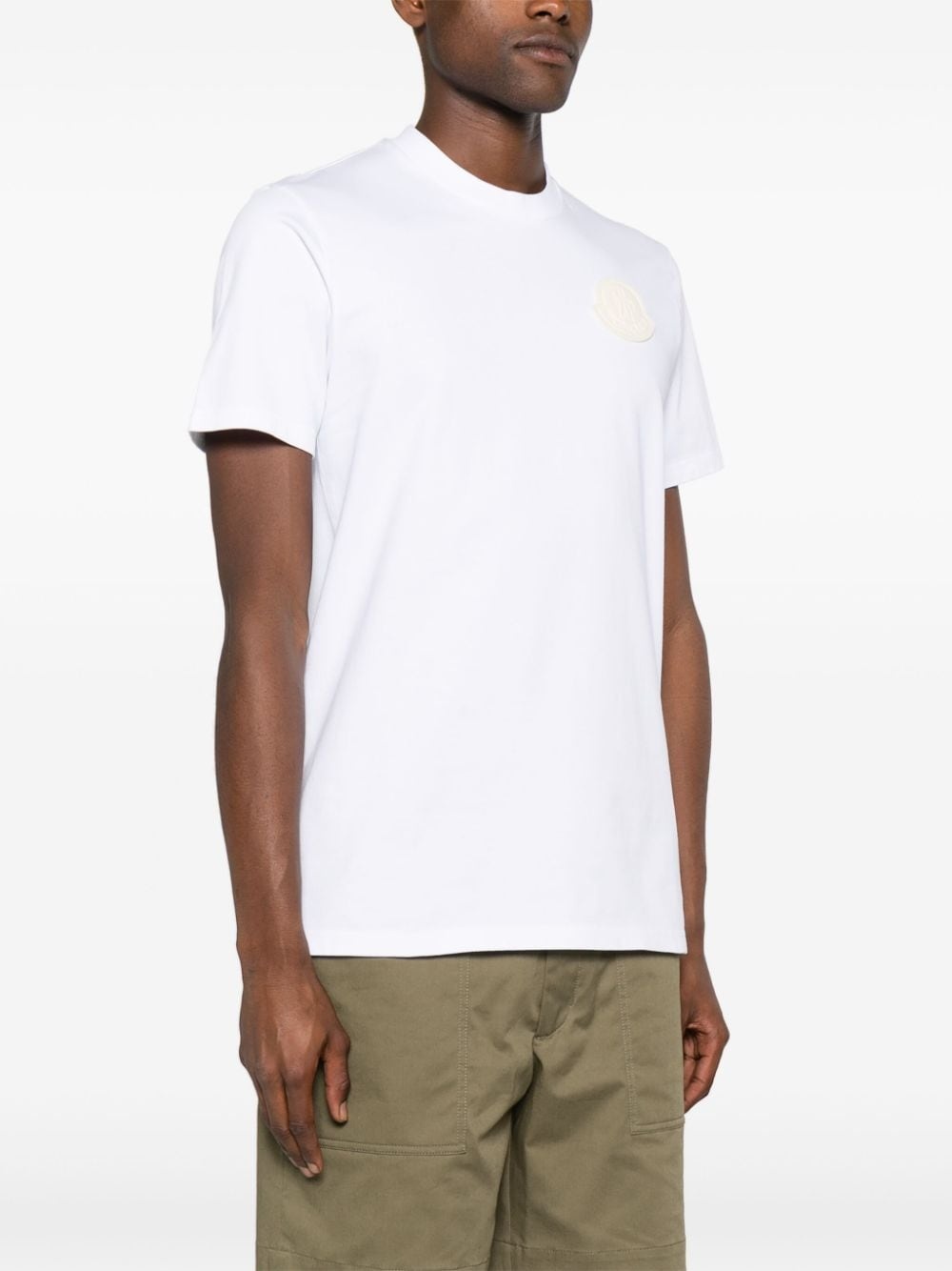 logo-patch cotton T-shirt - 3
