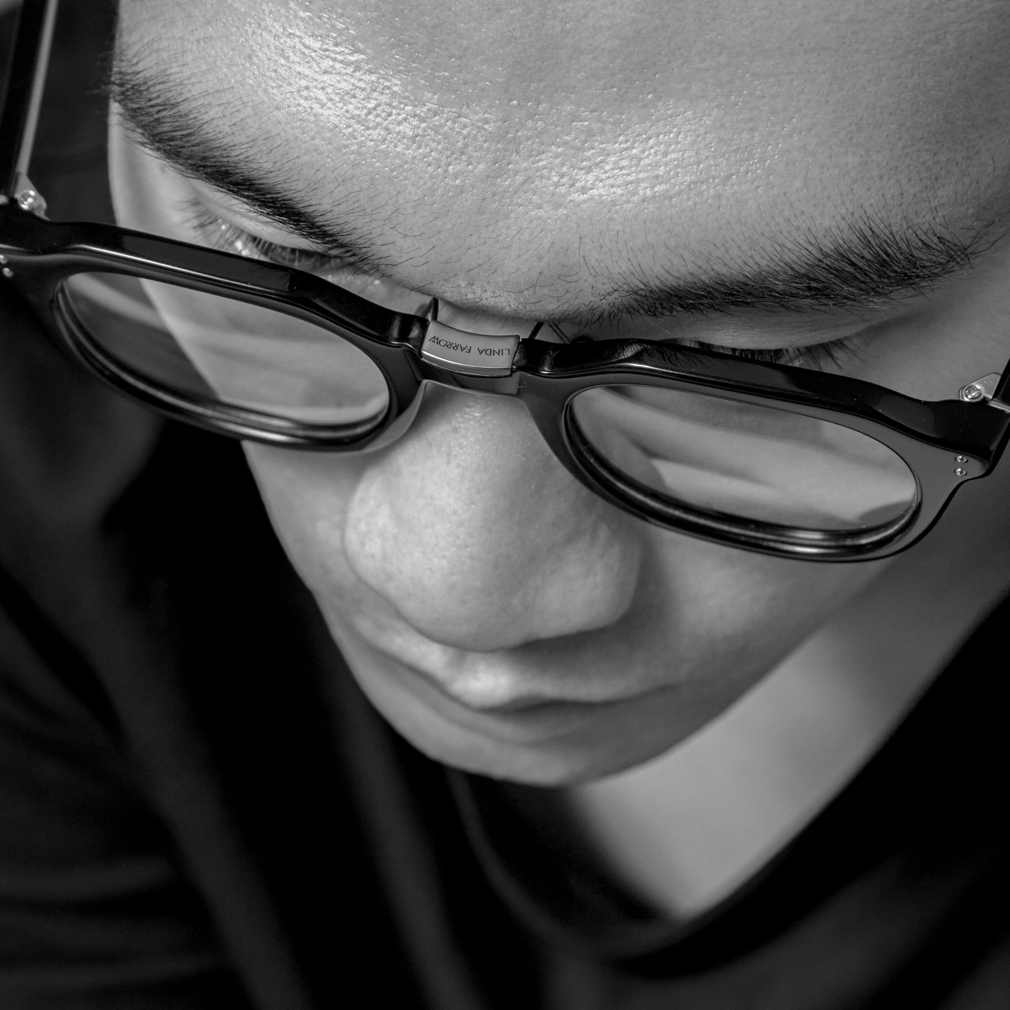FLETCHER ANGULAR OPTICAL FRAME IN BLACK AND NICKEL - 2