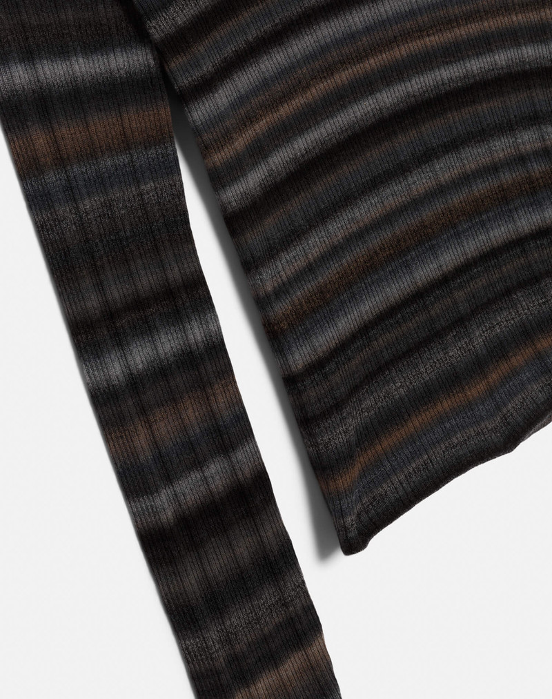 Long Sleeve Rib Crewneck - Black Combo 4