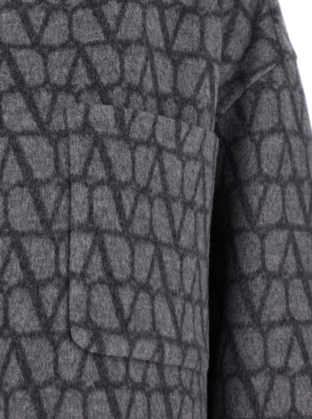 Valentino Women Grey Reversible Shirt With 'Toile Iconographe Jacquard' Pattern In Wool Blend Woman - 3