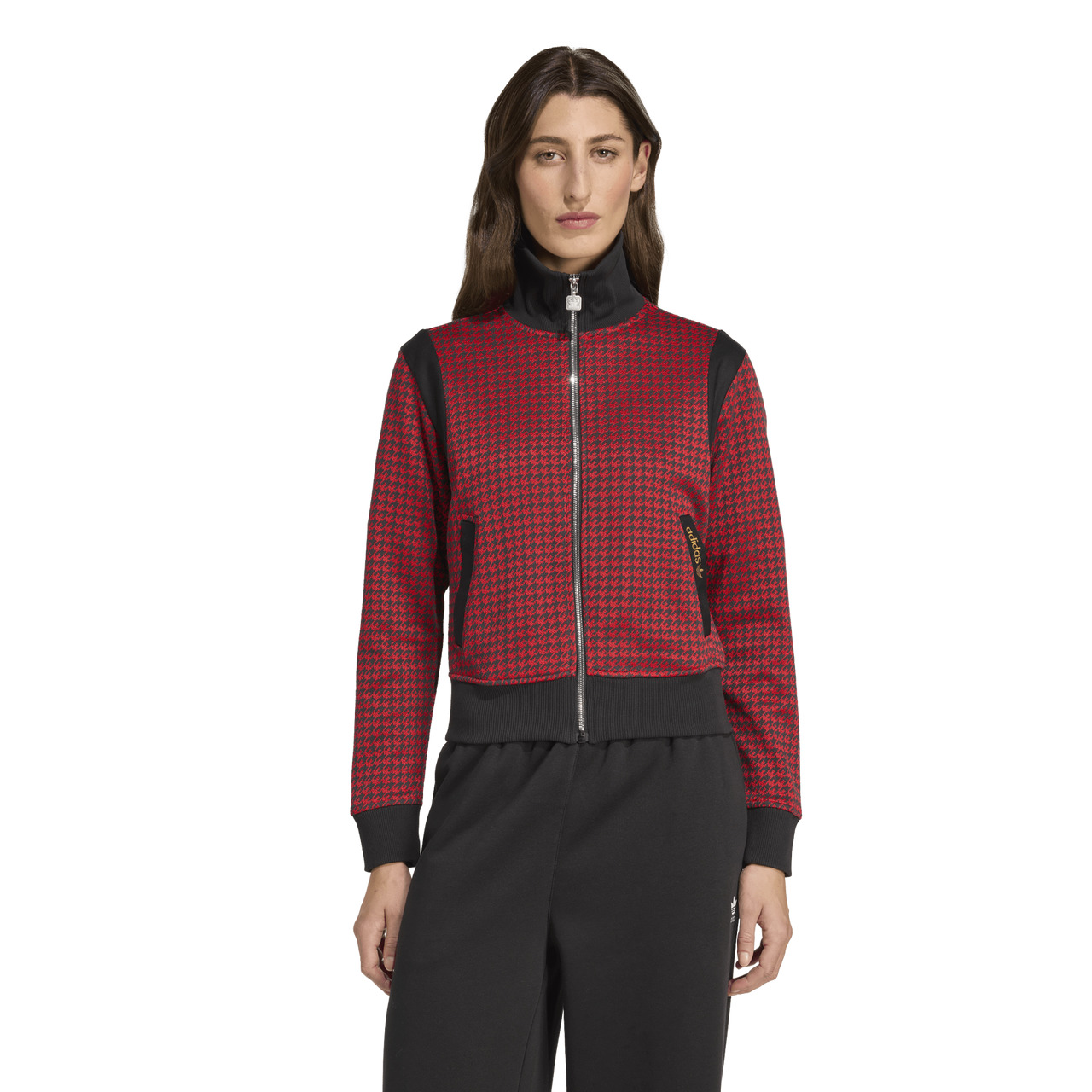 adidas Womens adidas Originals Houndstooth Track Top - 1