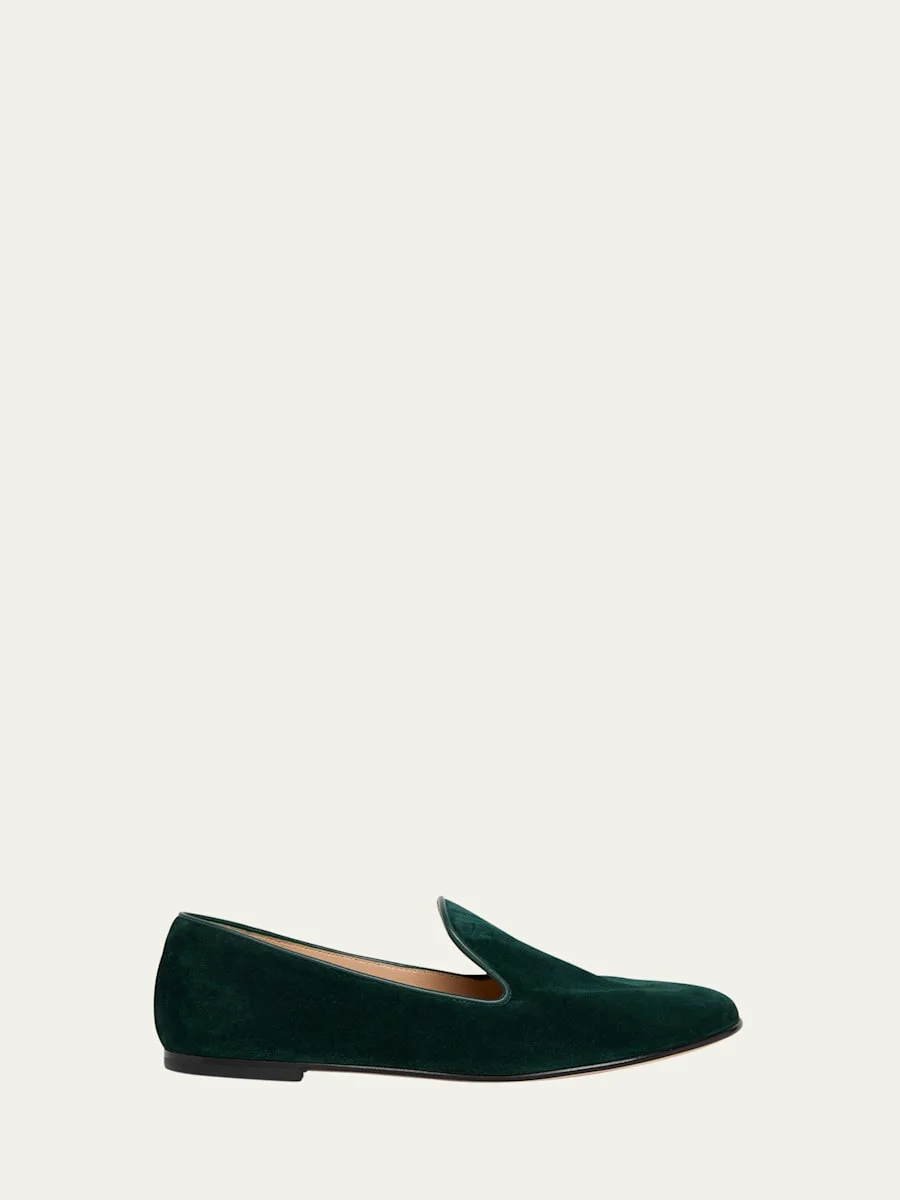 Suede Slip-On Loafers - 1