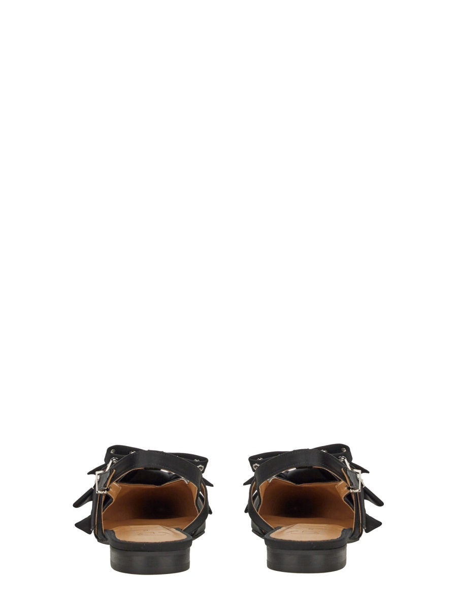 Ganni Women Satin Ballerina - 4