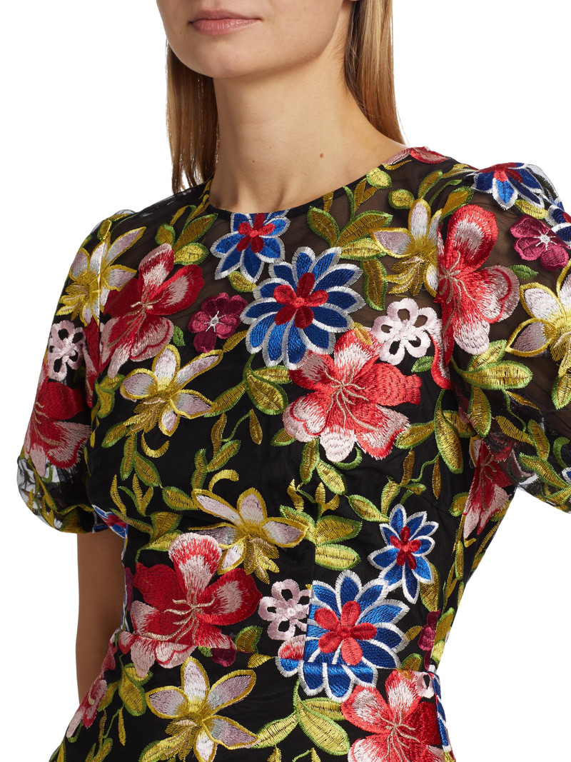 Women's Yasmin Floral Mesh Dress - Red Multi 6