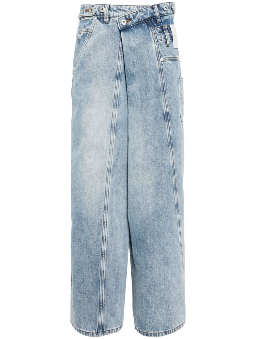 twist-detail wide-leg jeans - 1