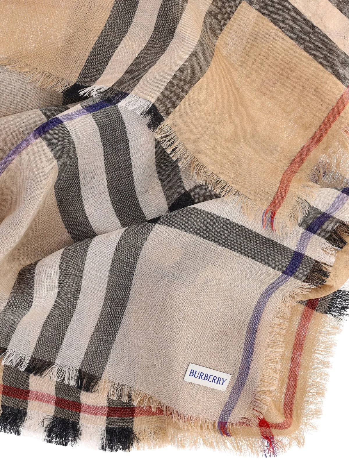 WOOL AND SILK SCARF "CHECK" - 1