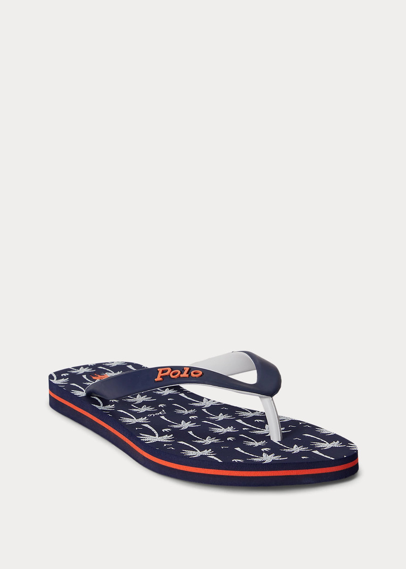 Polo Ralph Lauren Bolt Palm-Tree-Print Flip-Flop outlook