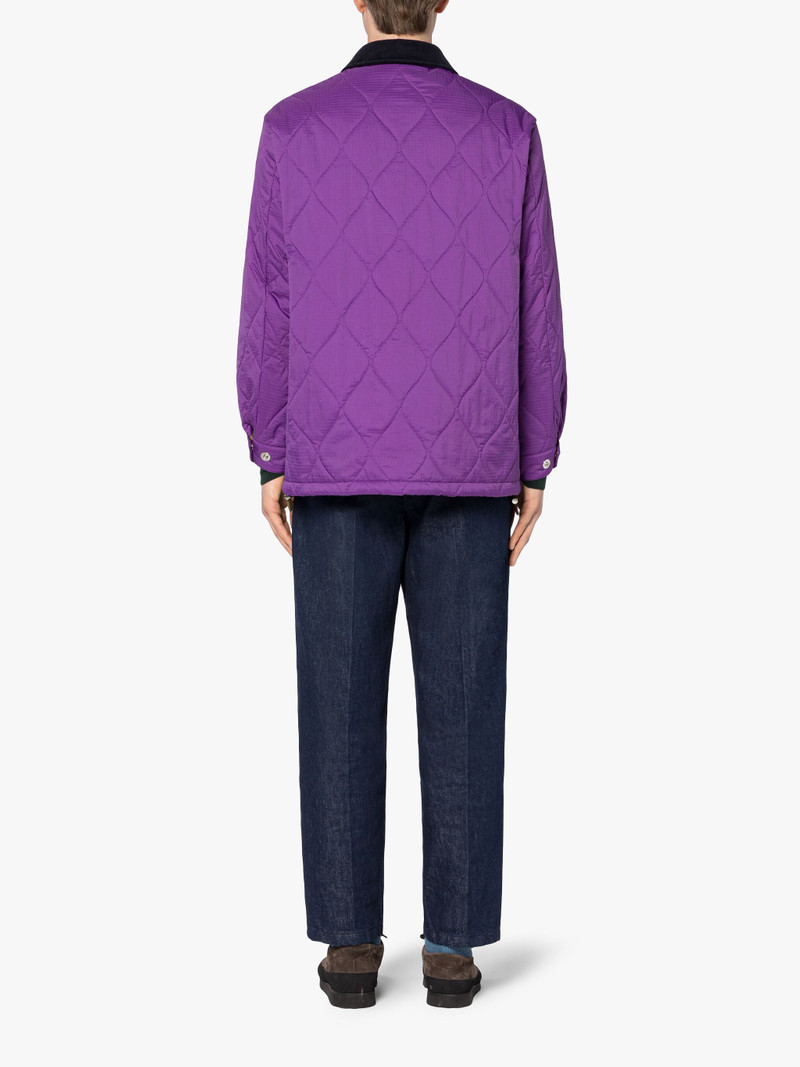 TEEMING PURPLE NYLON QUILTED COACH JACKET 3
