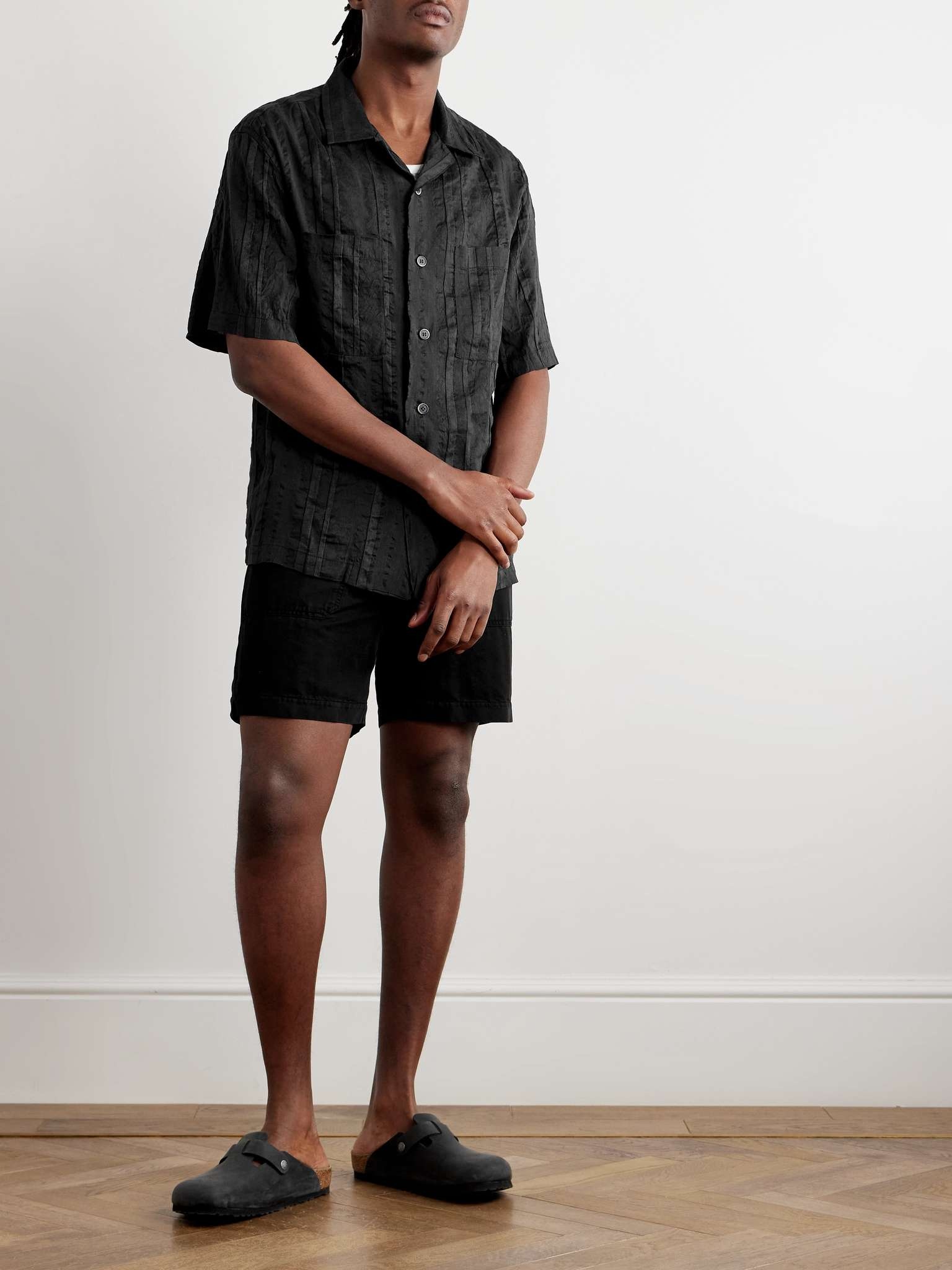 Solana Camp-Collar Striped Linen and Cotton-Blend Shirt - 2