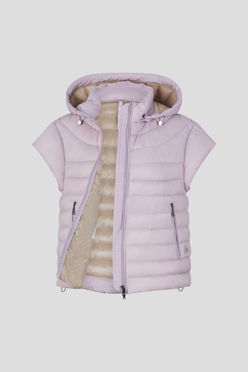 Betty Lightweight down gilet in Lilac 2