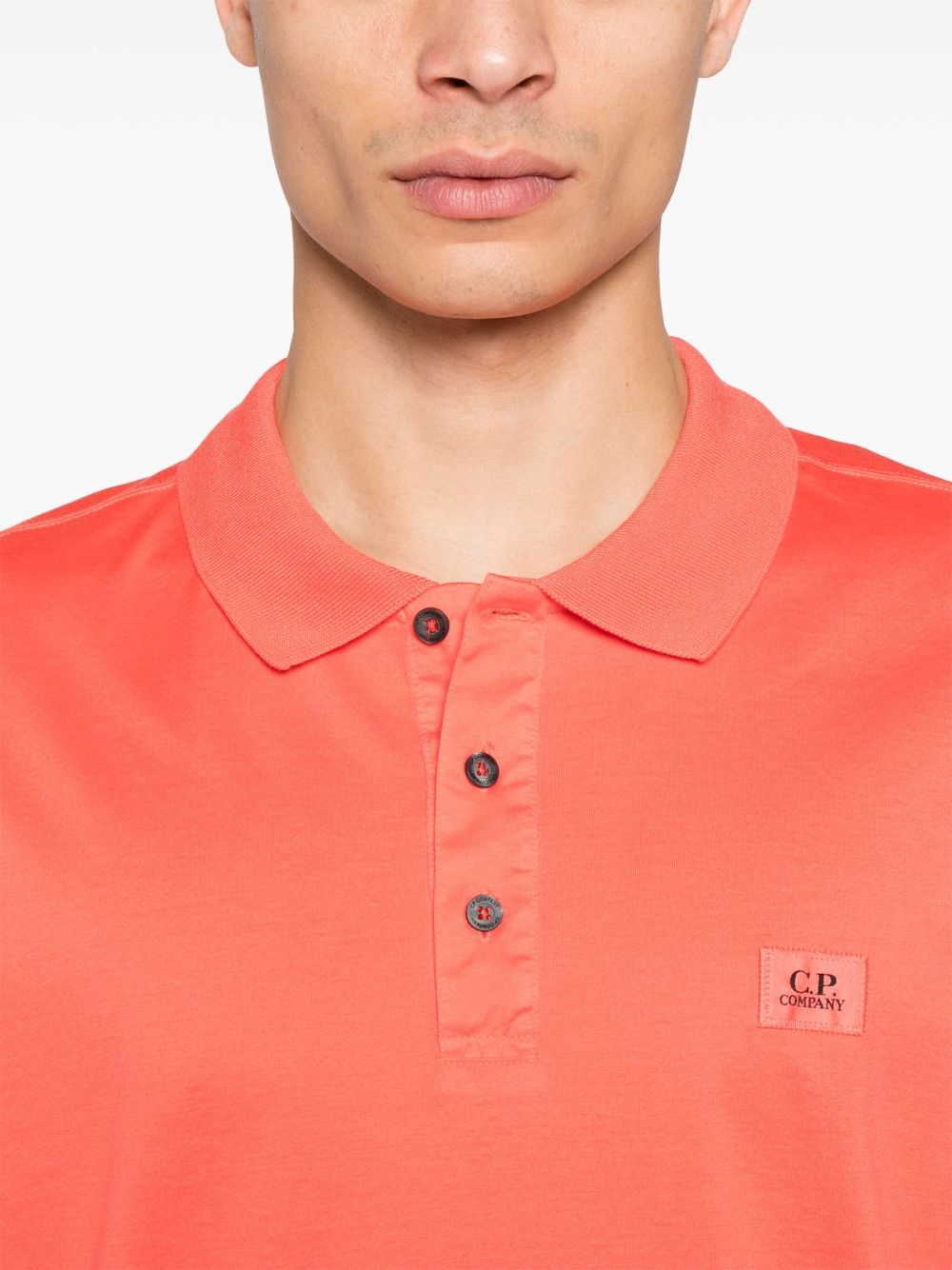 logo-patch polo shirt - 4